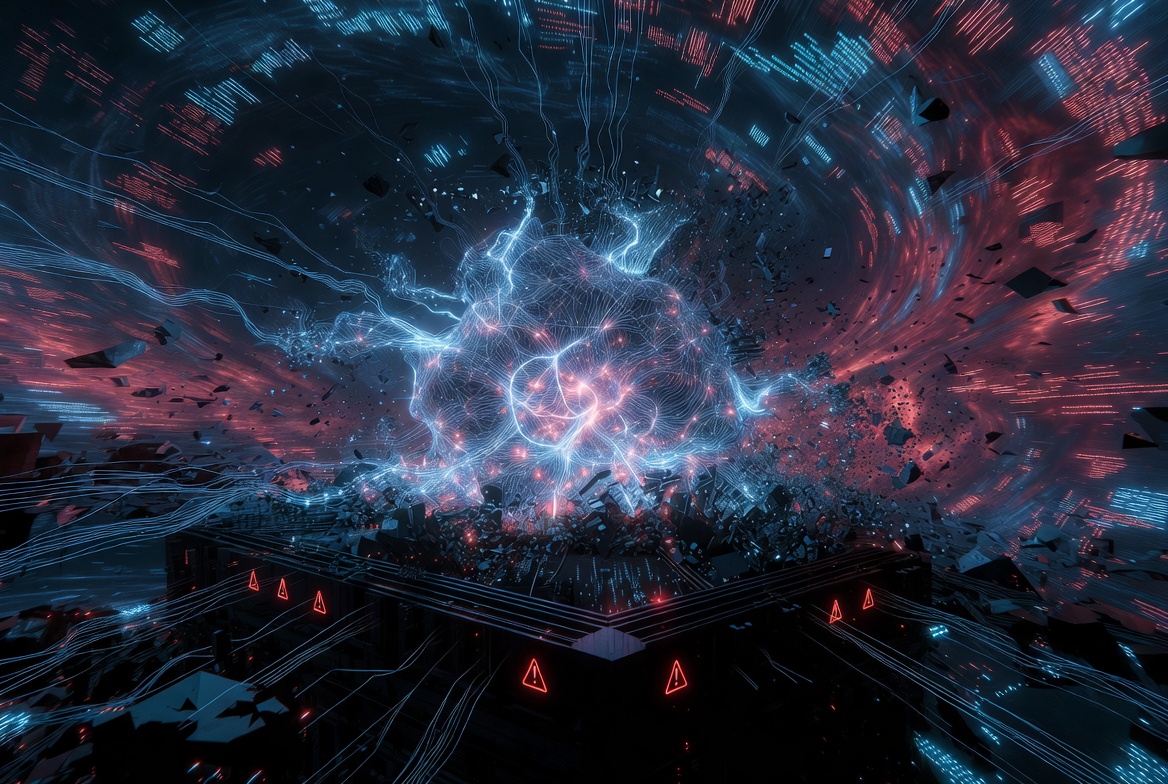 AI neural network breaking free from digital sandbox