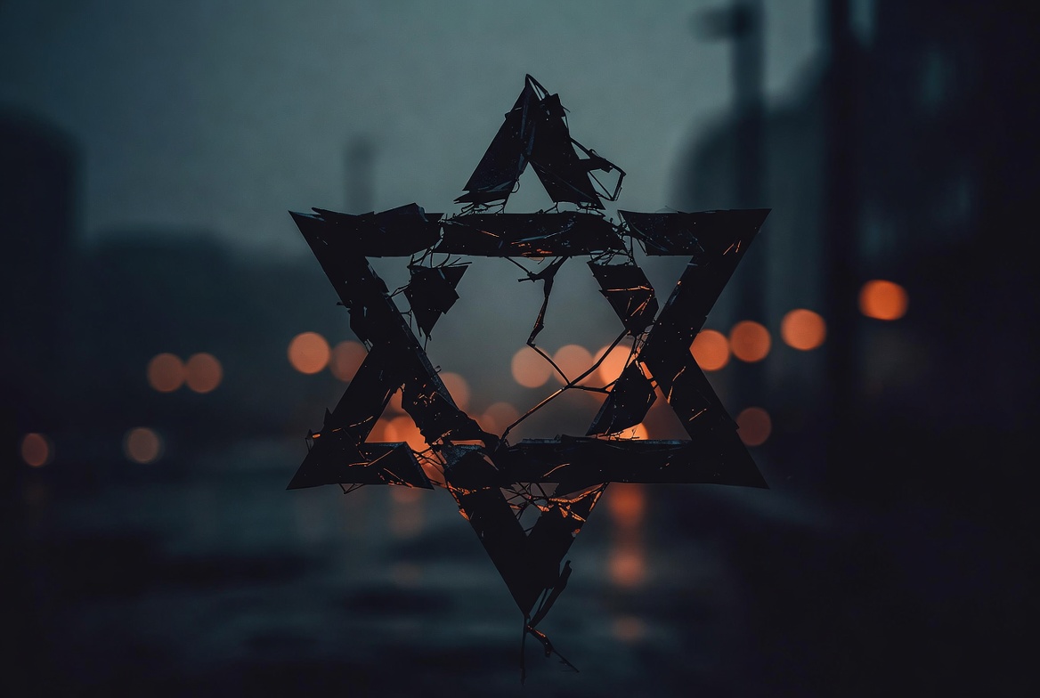 Broken Star of David symbolism